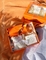 cajas de regalo de vacaciones revestidas anaranjadas de los 20cm*7cm*17cm con Windows transparente