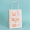 bolsa de papel de encargo de las bolsas de papel reciclables de Kraft de la impresión del oso que hace compras 120gsm para la comida