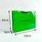 Bolsa de papel de la ropa del verde del aguacate del logotipo los 26x9x33cm del oro con la manija de la cinta