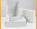 caja de papel plegable blanca acanalada biodegradable del llano de la caja de papel del 15x15x5cm