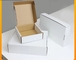 caja de papel plegable blanca acanalada biodegradable del llano de la caja de papel del 15x15x5cm