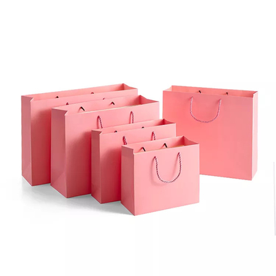 El ISO en offset la bolsa de papel rosada del canela de la ropa interior de las bolsas de papel de la ropa de la impresión