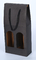 Bolsas de papel de capa ULTRAVIOLETA de la botella de vino de 2 capas con el empaquetado cortado del bolso de la tela del lazo de la botella de vino de Windows