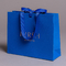 Bolsa de papel plegable de seda del azul de pavo real de la manija de la cuerda para la tienda de ropa