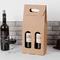 bolso biodegradable del regalo del vino de 2 botellas de las bolsas de papel de la botella de vino del 10cm*35cm*10cm