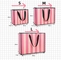 Bolsas de papel cosméticas rayadas rosadas de Pantone CMYK para los regalos de la vuelta