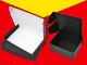 Caja de envío acanalada amistosa de encargo de la cartulina del negro de la caja de papel de Eco